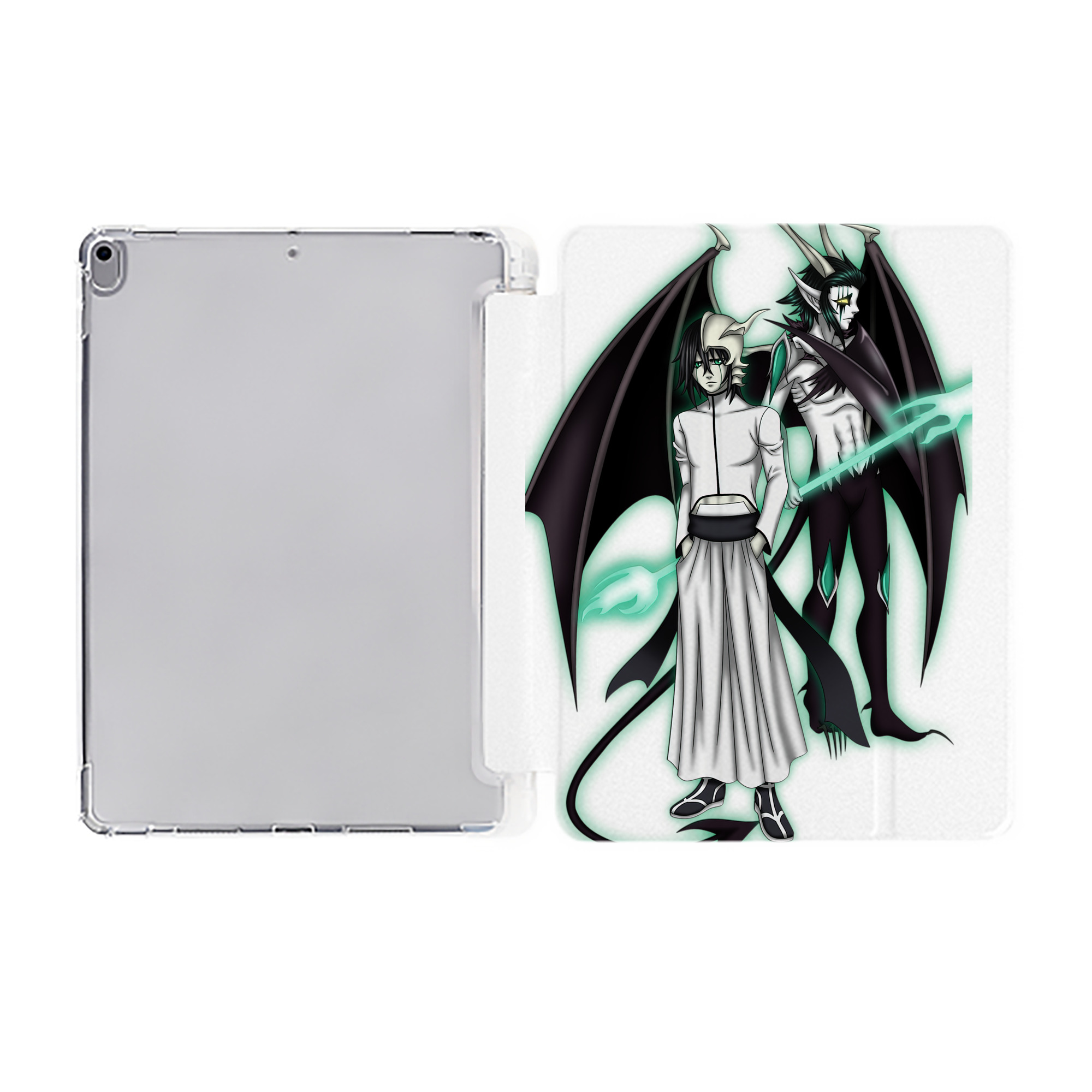 （画像用） ブリーチ ウルキオラ·シファー BLEACH Ulquiorra cifer IPad ケース ペン収納付き 三つ折りスタンド PUレザー×シリコン 対応機種9.5/10.5/10.9インチ